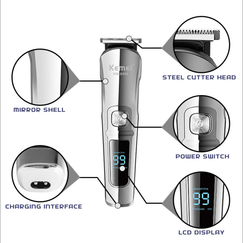 🤍💖 Kemei KM-8509 Waterproof Hair Clipper and Beard Trimmer for Men 🤍💖