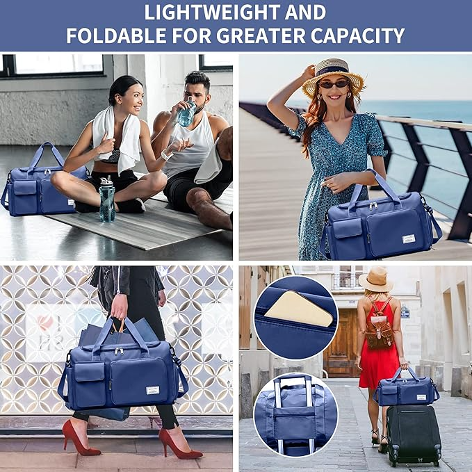 🤍💖 Fashionable Large Capacity Travel & Gym Bag - Blue 🤍💖
