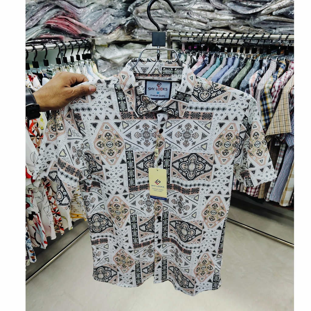 🤍💖 Premium Pop-Corn Half Sleeve Shirt For Men's 🤍💖