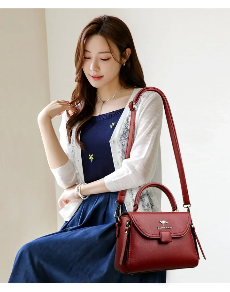 🤍💖 Luxury Designer Fashion High Quality Leather Kangaroo Handbag 🤍💖