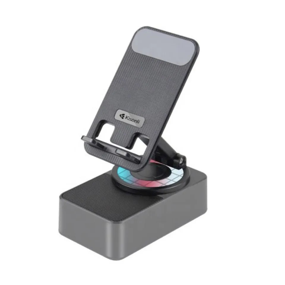 🤍💖 KISONLI M-1 Wireless Folding Bracket RGB Bluetooth Speaker With 360 Degree Phone Holder Stand 🤍💖
