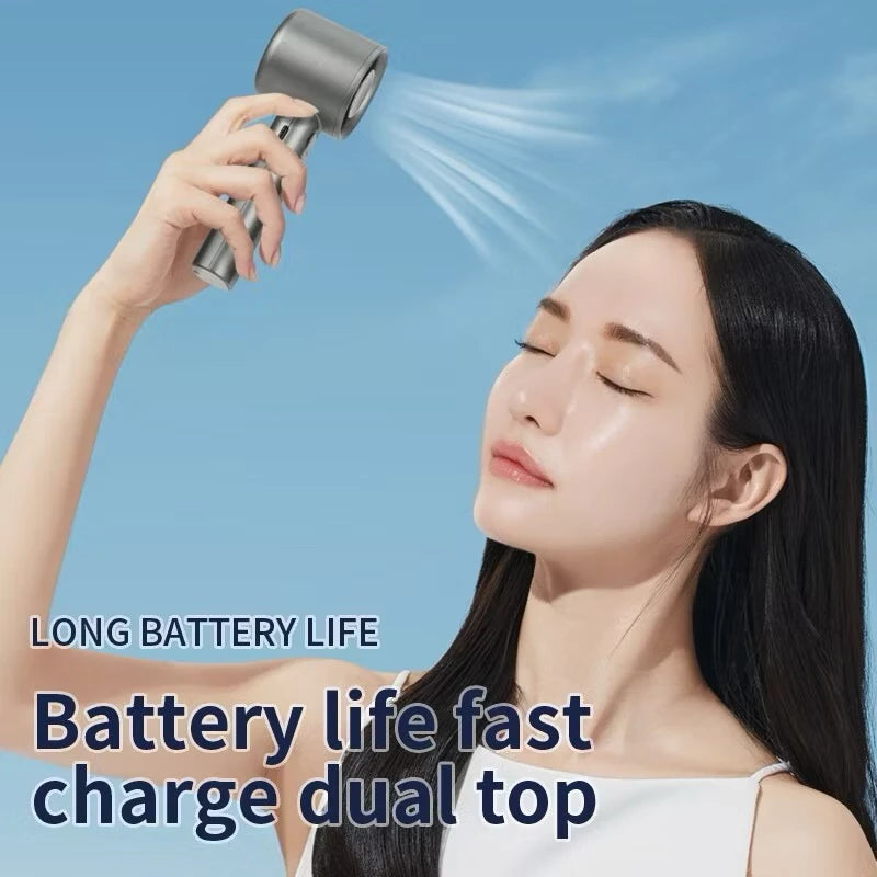 🤍💖 JM11 Handheld Fan Portable Bladeless Mini Fan rechargeable 🤍💖