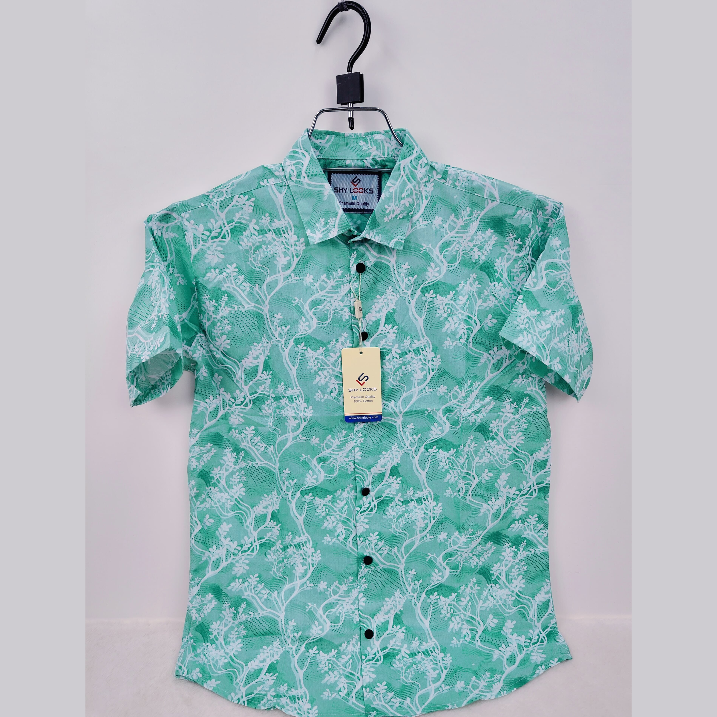 🤍💖 Pure Cotton Half Sleeve Print Shirt for Men's 🤍💖