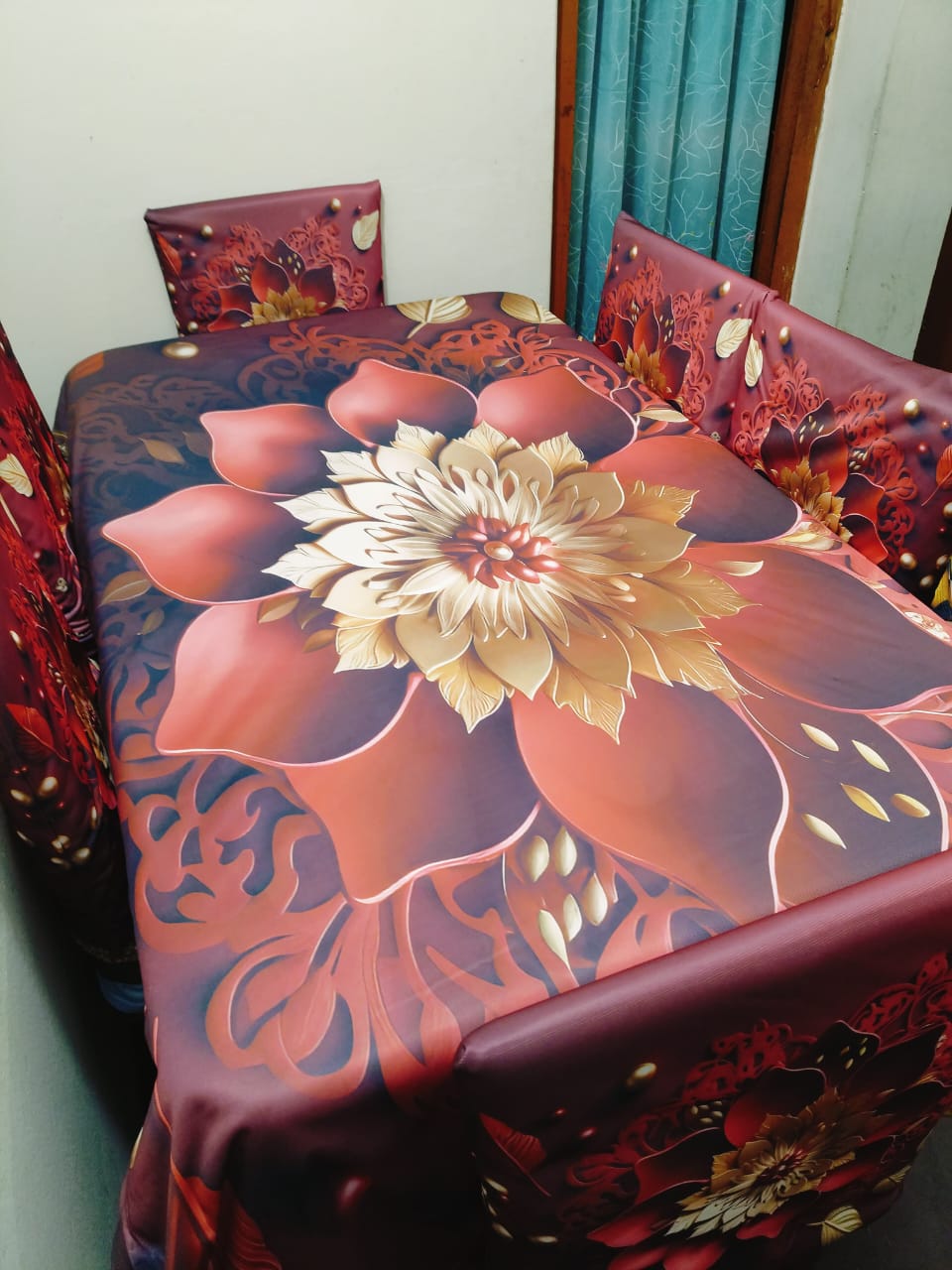 🤍💖 China Premium 3D Print Table Cloth Set 🤍💖