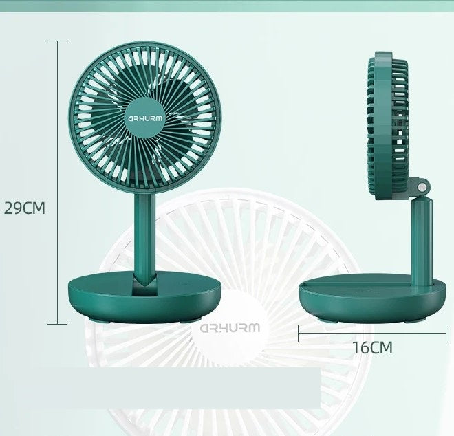 🤍💖 Rechargeable 5-inches Folding fan HCZ21 Green colour 🤍💖