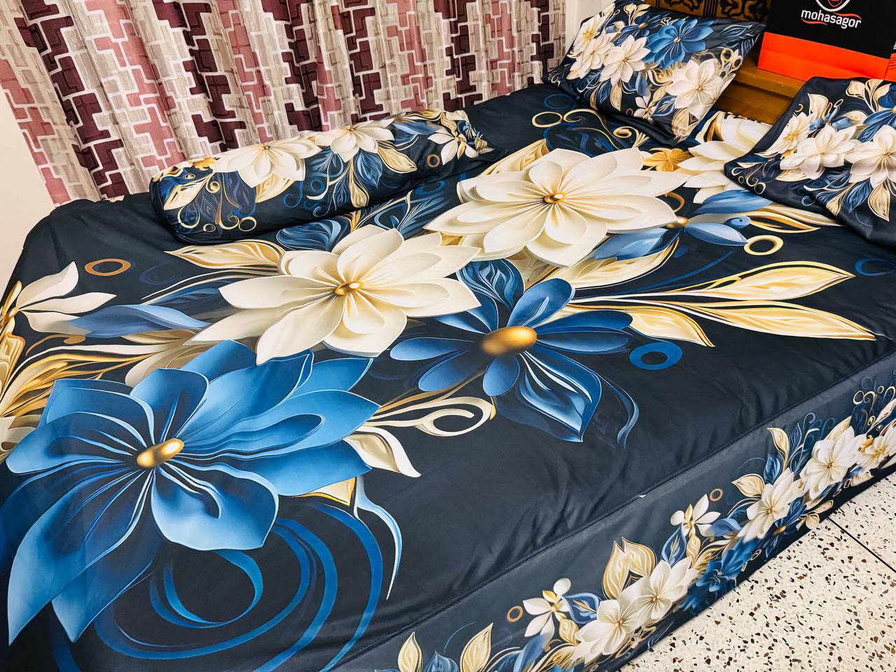 🤍💖 China Premium 3D Design Bed Sheet 🤍💖