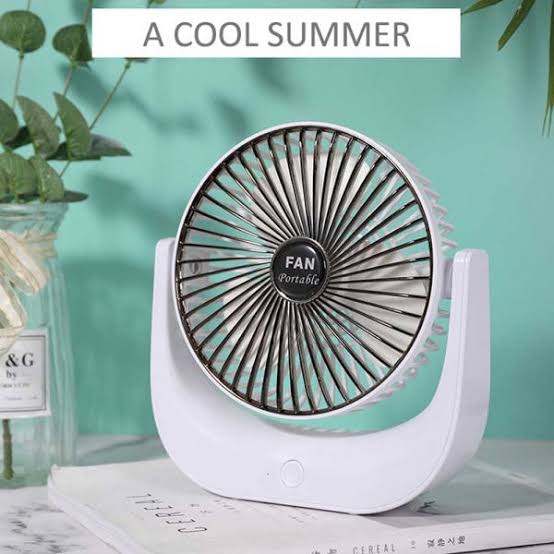 🤍💖 Desktop Mini Fan, Wide Angle Portable Rechargeable Desk Fan 🤍💖
