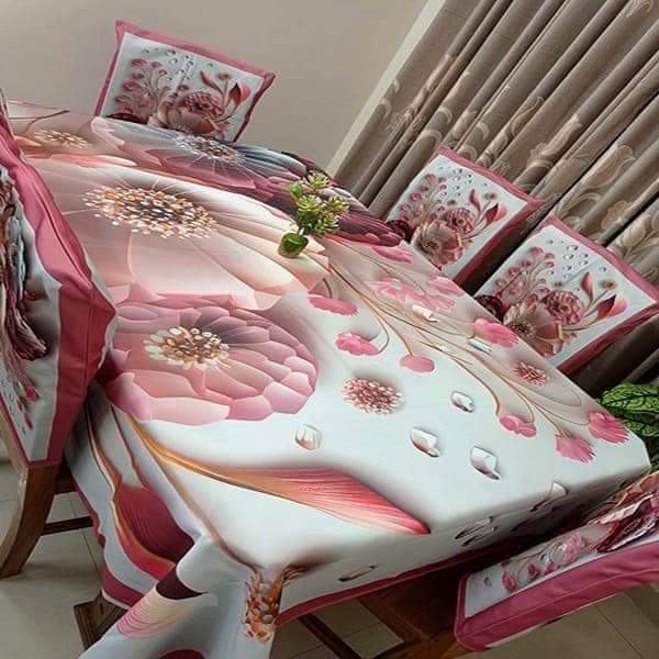 🤍💖 China Premium 3D Print Table Cloth Set 🤍💖