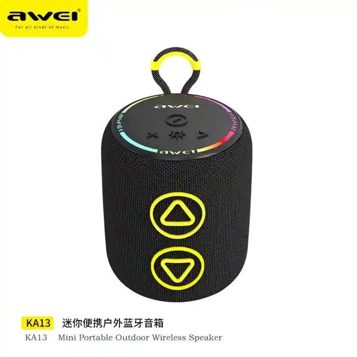 🤍💖 Awei KA13 Mini Waterproof Dynamic RGB Bluetooth Portable Speaker 🤍💖
