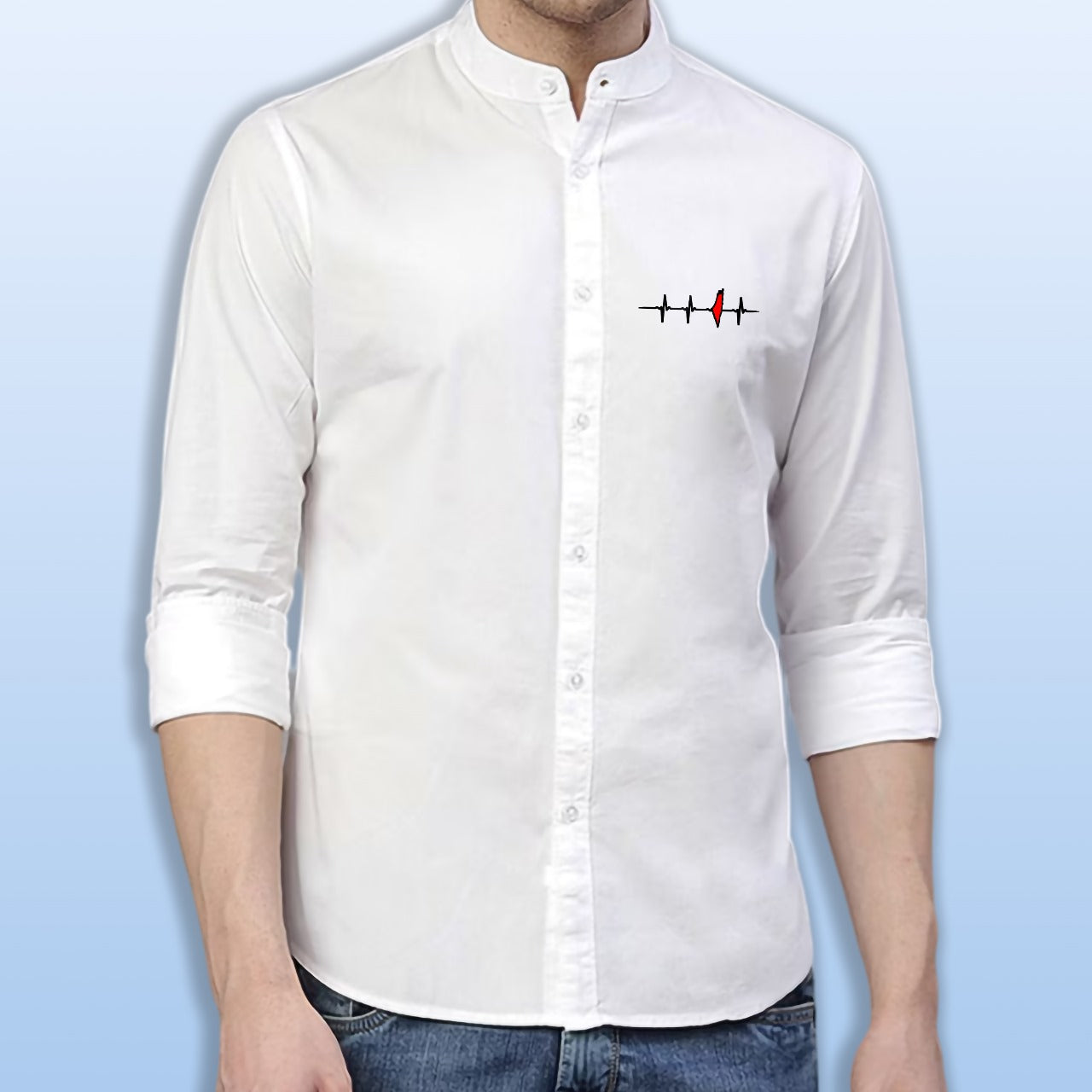 🤍💖 Premium Printed Ban Collar Shirt for Men 🤍💖