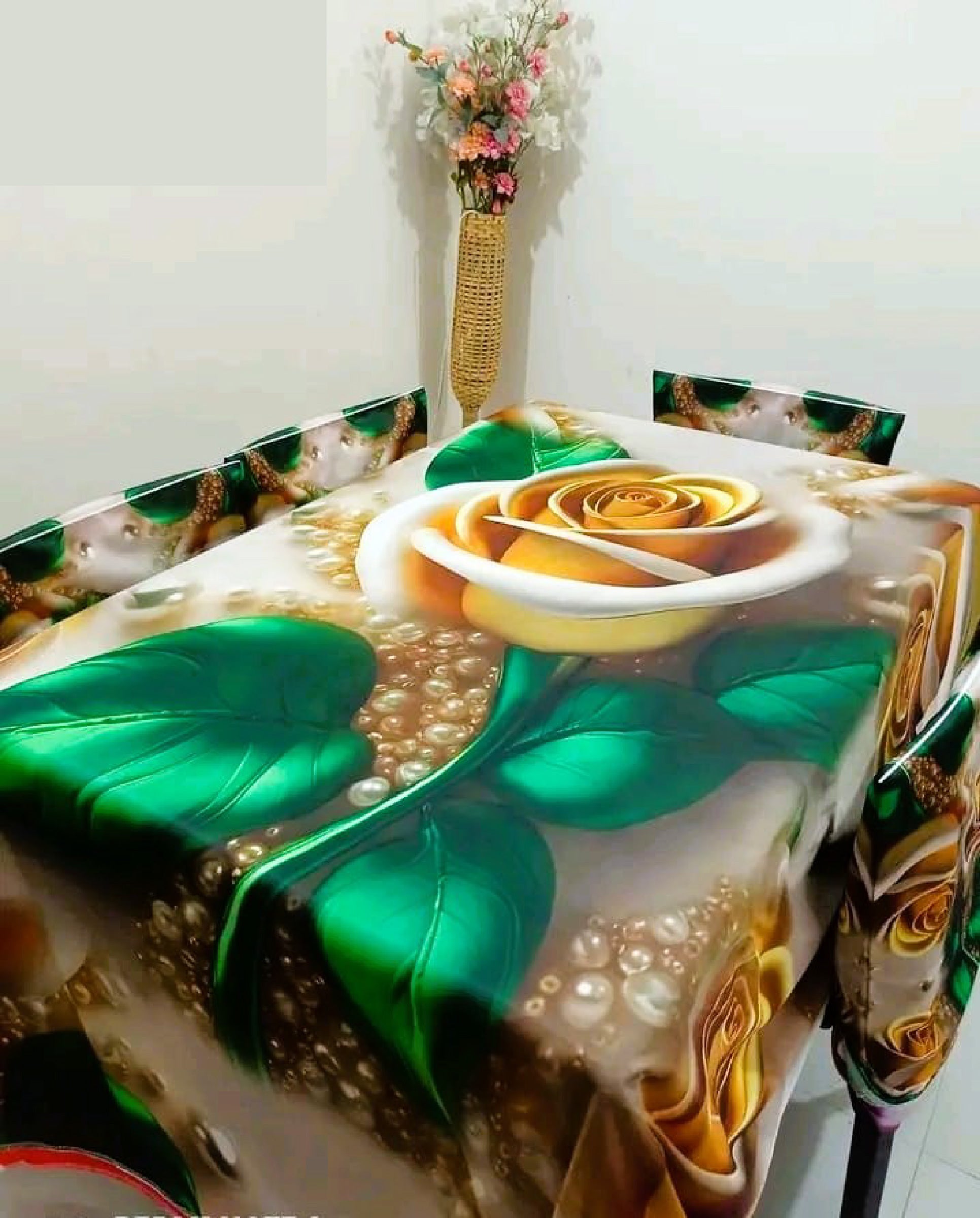 🤍💖 China Premium 3D Print Table Cloth Set 🤍💖