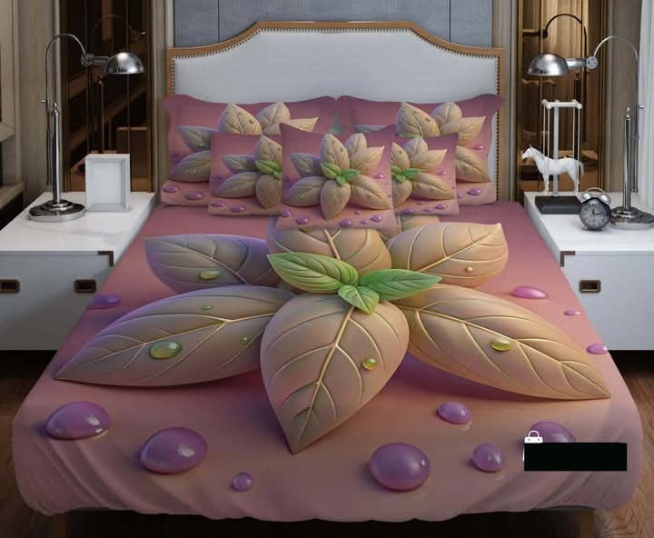 🤍💖 China Premium 3D Design Bed Sheet 🤍💖