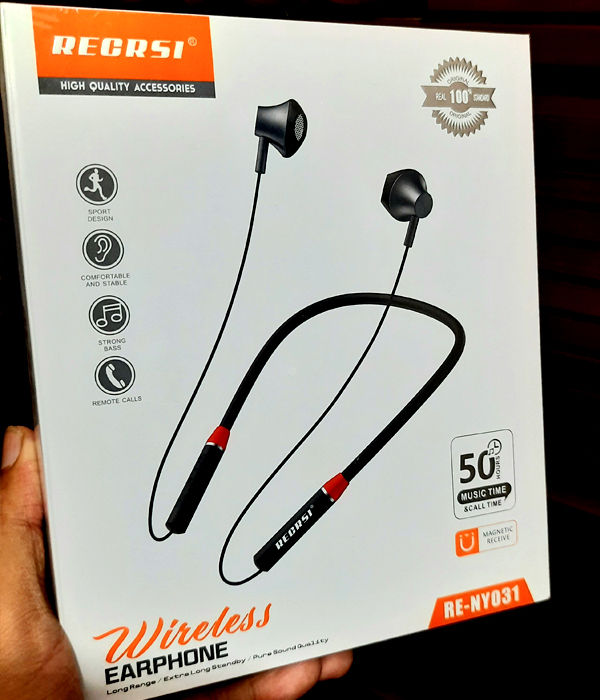 RECRSI RE-NY031 Bluetooth Wireless,waterproof Neckband with 50 Hours Charging Backup