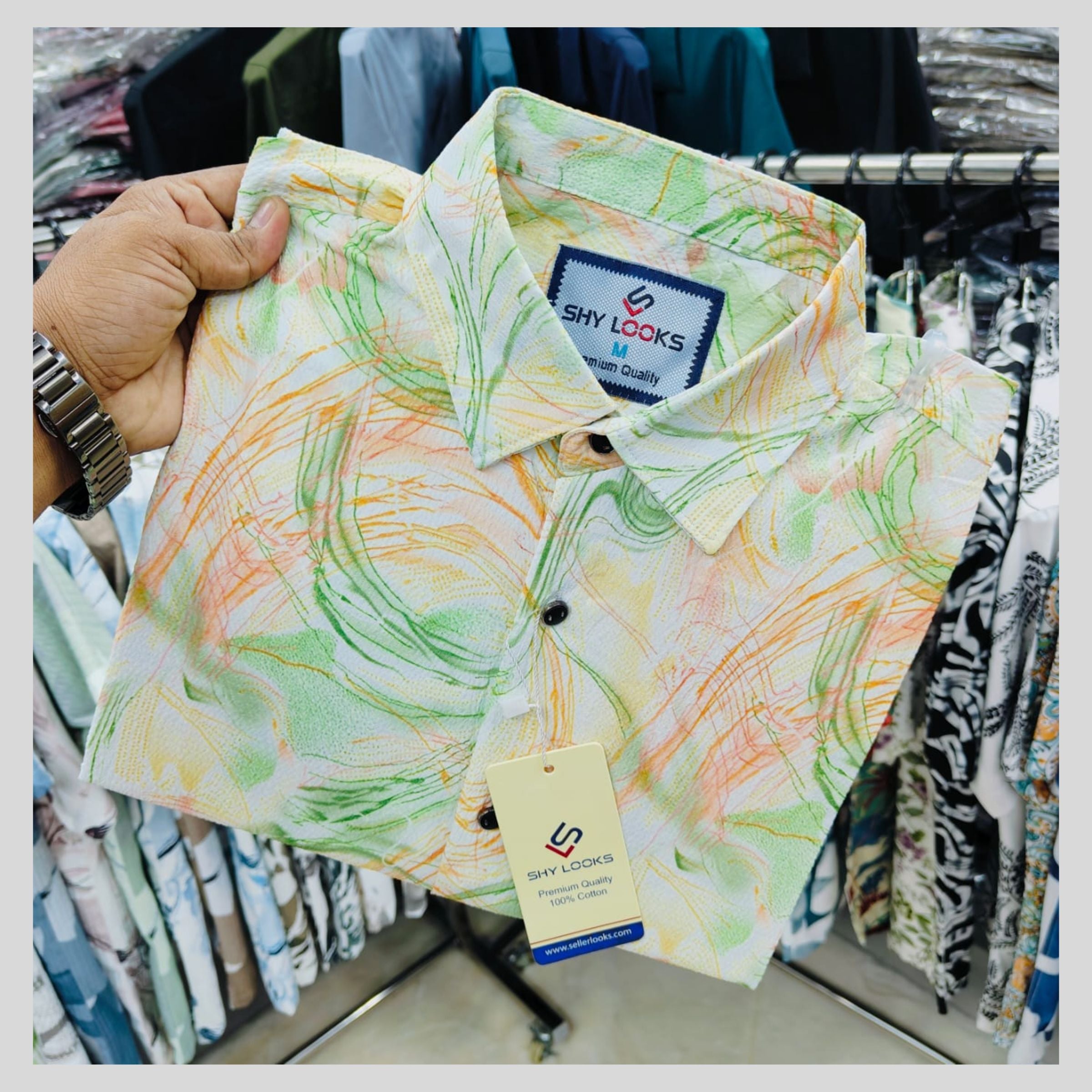 🤍💖 Premium Pop-Corn Half Sleeve Shirt For Men's 🤍💖