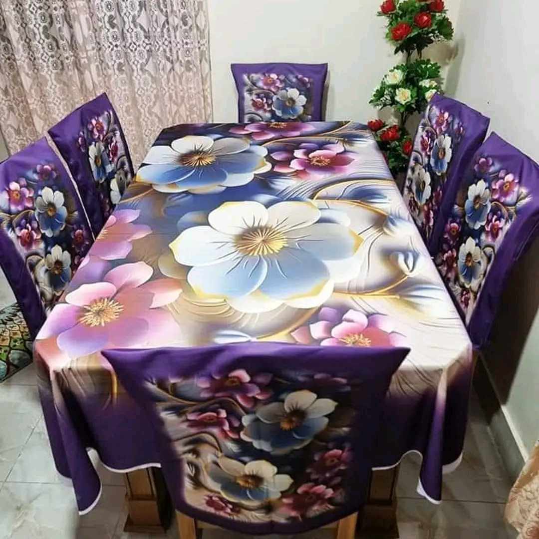 🤍💖 China Premium 3D Print Table Cloth Set 🤍💖