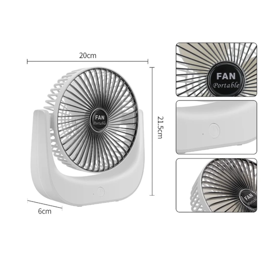 🤍💖 Desktop Mini Fan, Wide Angle Portable Rechargeable Desk Fan 🤍💖