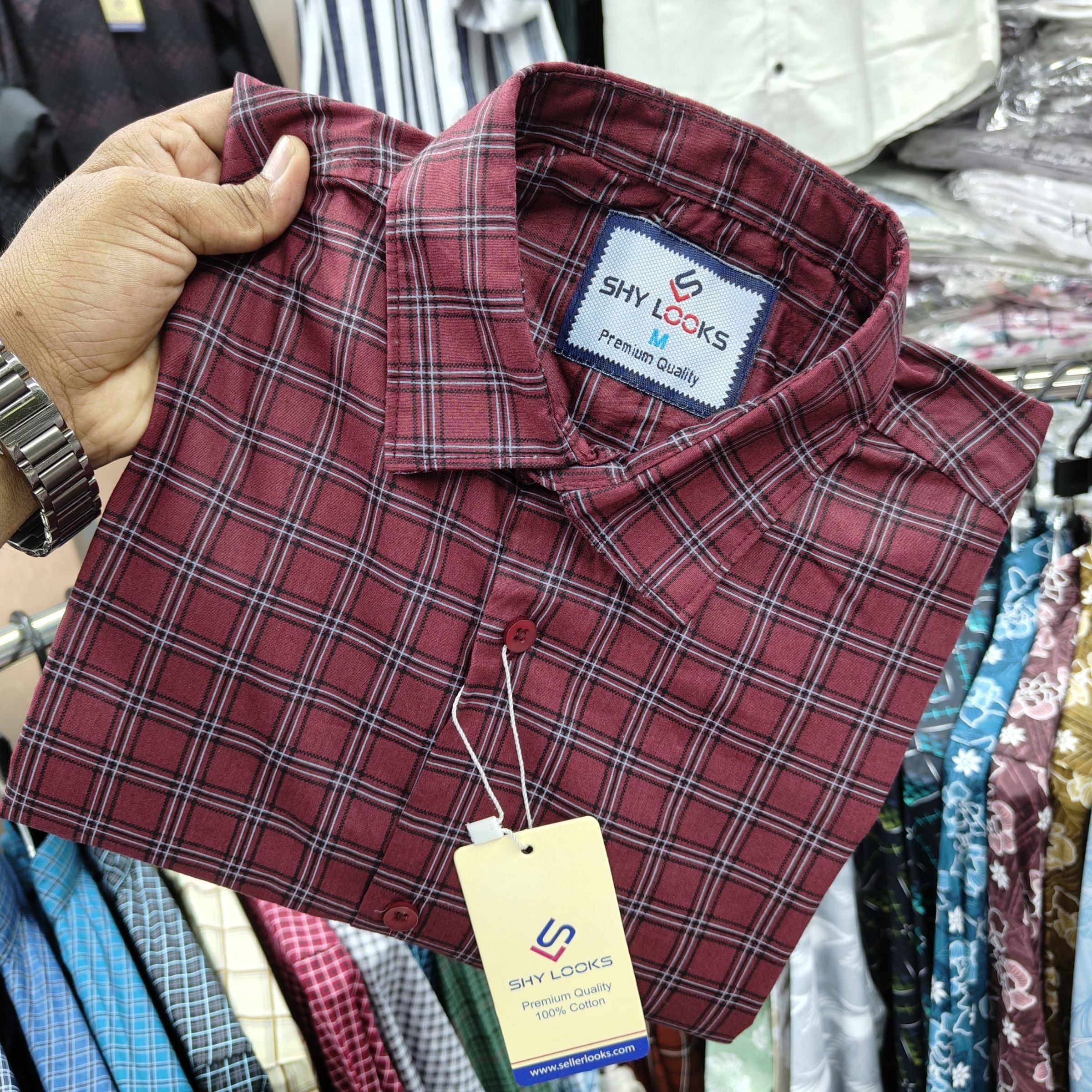 🤍💖 Pure Cotton full Sleeve Check Shirt for Men's 🤍💖