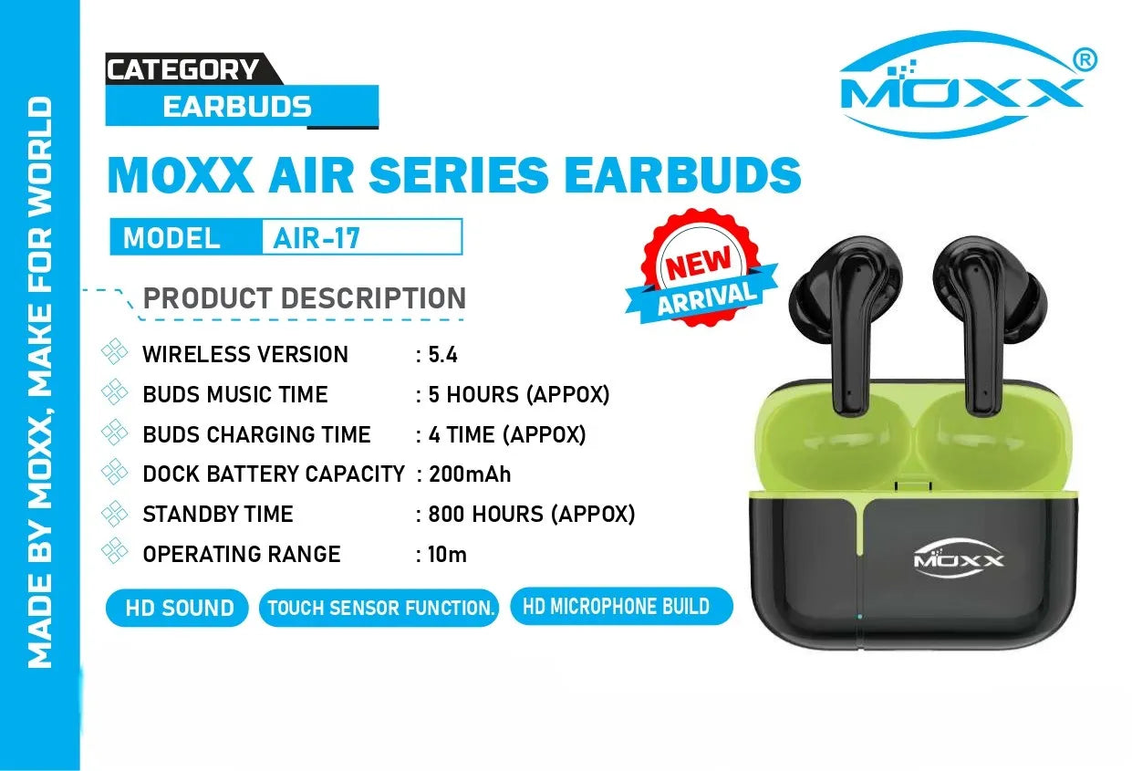 MOXX AIR-17 – Stereo Earbuds