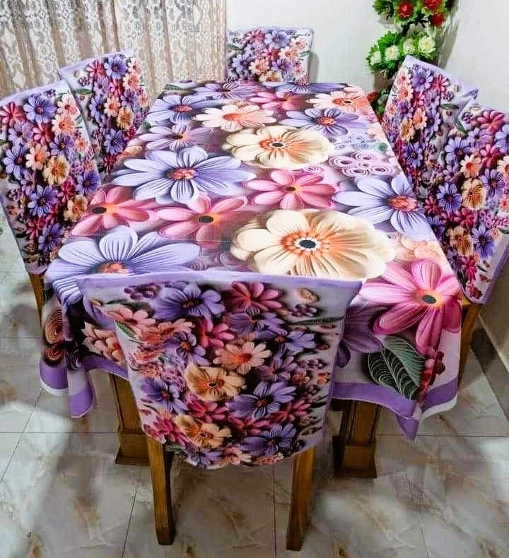 🤍💖 China Premium 3D Print Table Cloth Set 🤍💖