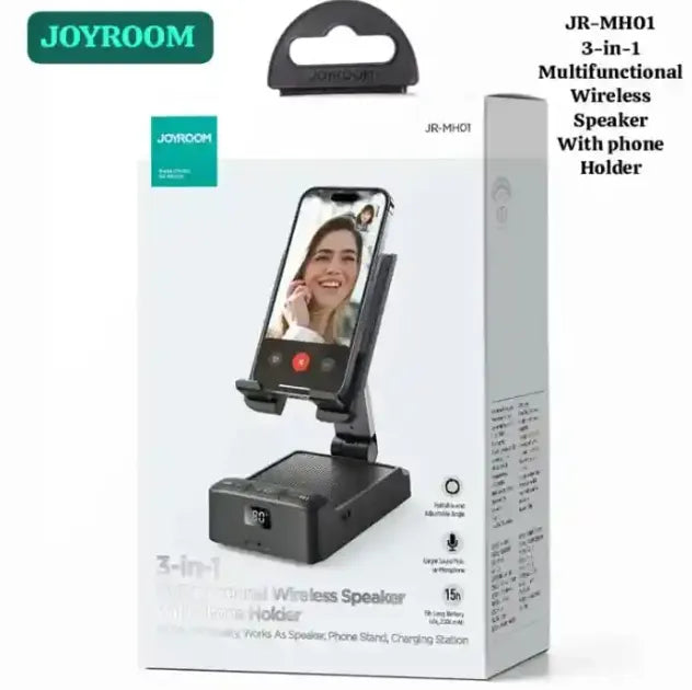 🤍💖 JOYROOM JR-MH01 3 in 1 Multifunctional Wireless Bluetooth Speaker with Phone Holder 🤍💖
