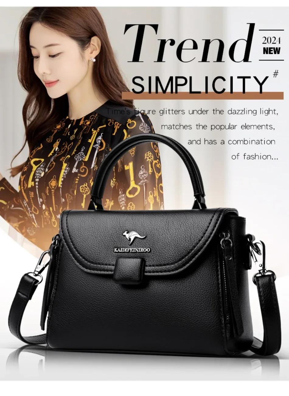 🤍💖 Luxury Designer Fashion High Quality Leather Kangaroo Handbag 🤍💖