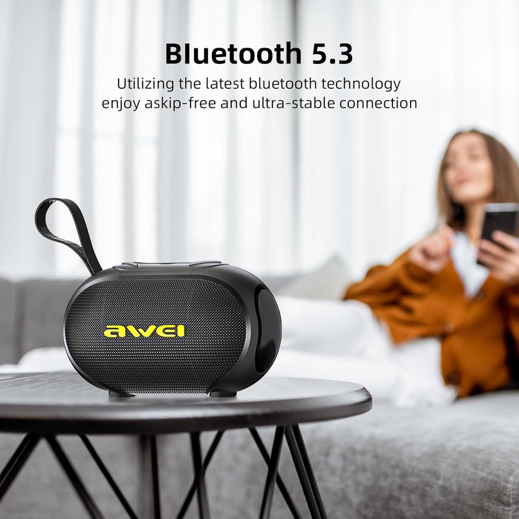 🤍💖 Awei KA1 TWS Bluetooth Speaker IPX5 360° Full Surround Sound Enhanced Bass Portable Speaker With RGB Colorful Lighting 🤍💖