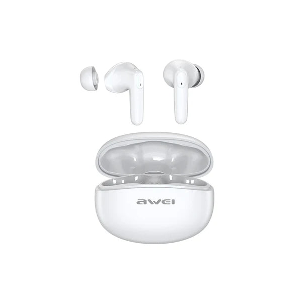 Awei T90 2 in 1 ENC Wireless Bluetooth Earbuds With Mic Noise Reduction Headphones