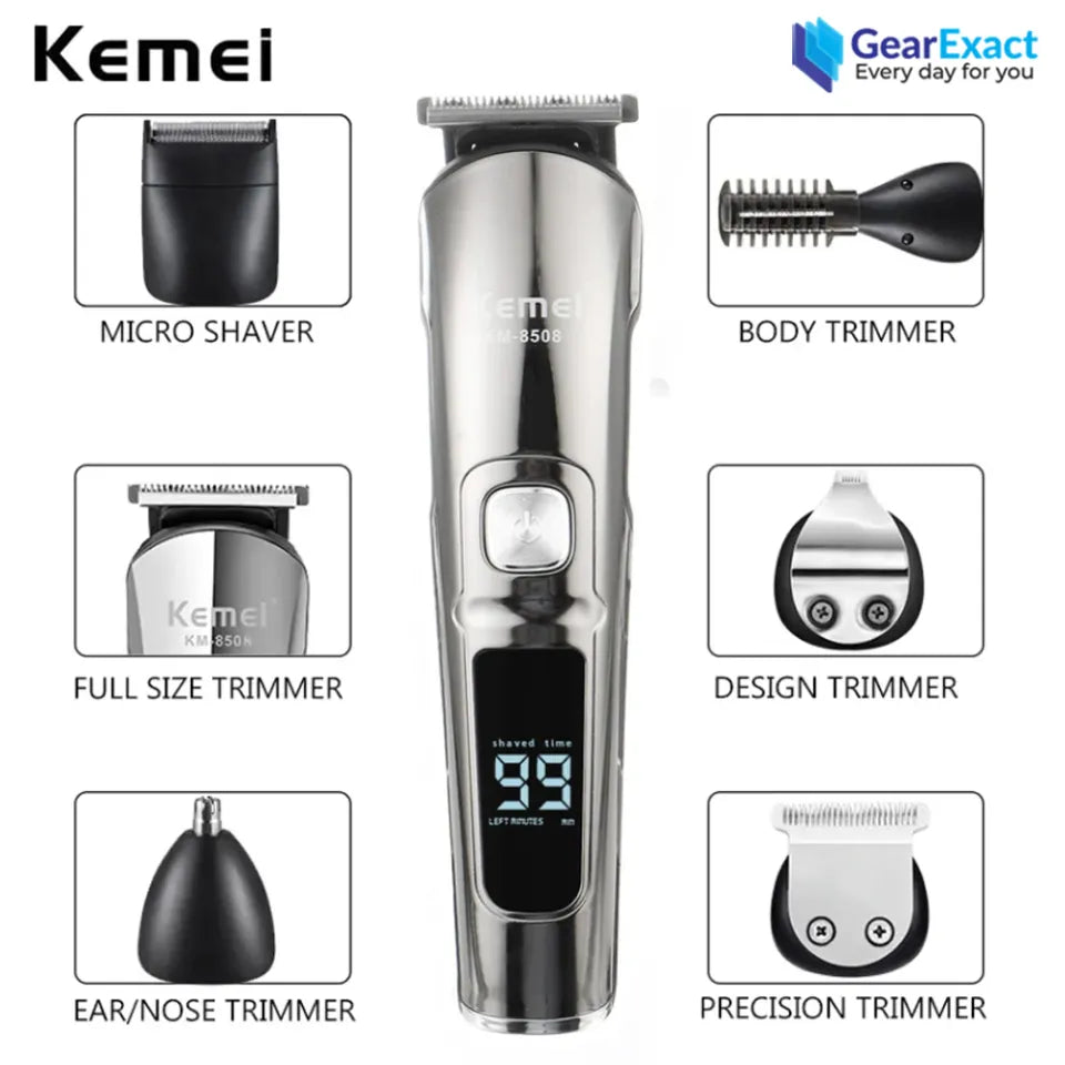 🤍💖 Kemei KM-8508 Multi-grooming kit 11-in-1 Beard, Hair, Body, and Face for Men 🤍💖