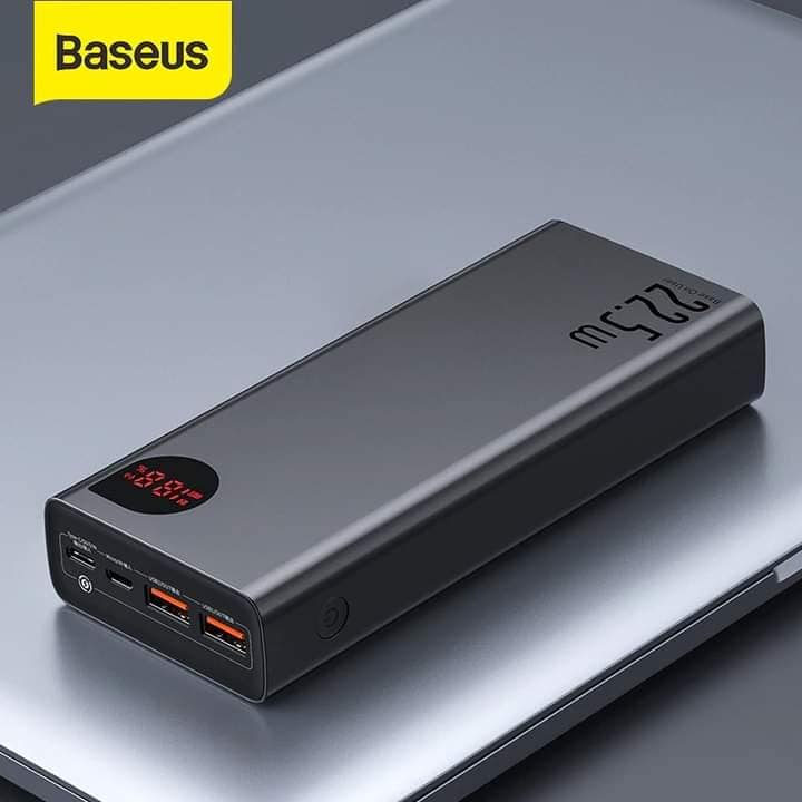 🤍💖 Baseus Adaman 20000mAh 22.5W Metal Power Bank with Digital Display – Black 🤍💖