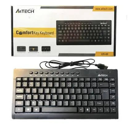 🤍💖 A4Tech KR-86 ComfortKey Ergonomic Wired Keyboard with Silent Key Design 🤍💖