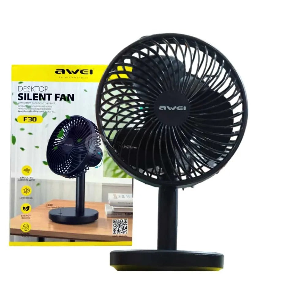 🤍💖 Awei F30 Mini Desktop Fan- Time Square 🤍💖