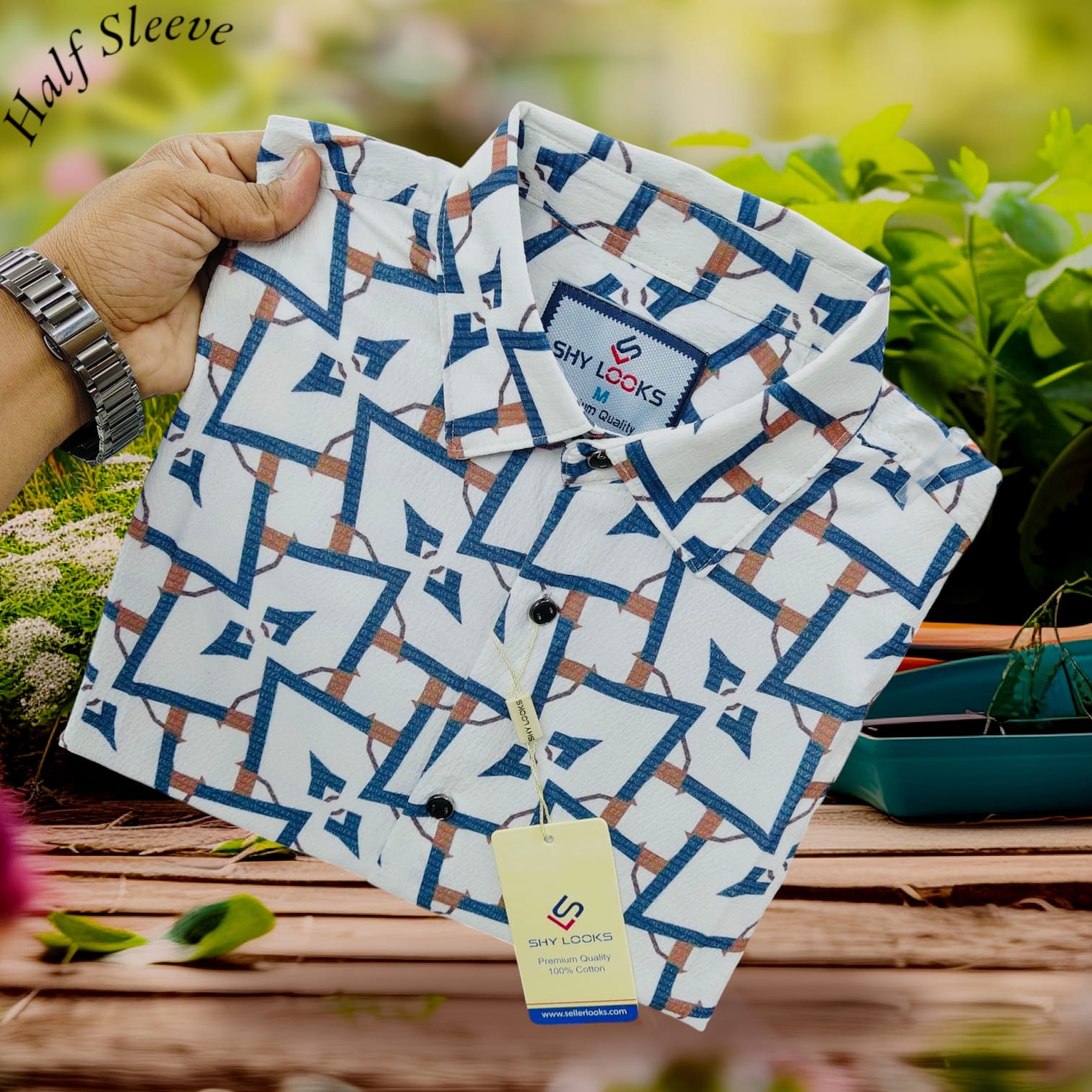 🤍💖 Premium Pop-Corn Half Sleeve Shirt For Men's 🤍💖