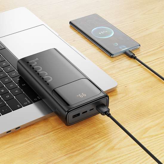HOCO. Power Bank J144A Fast Charge 30000mAh PD Type-C 20W and 2XUSB-A with Digital Led Display .