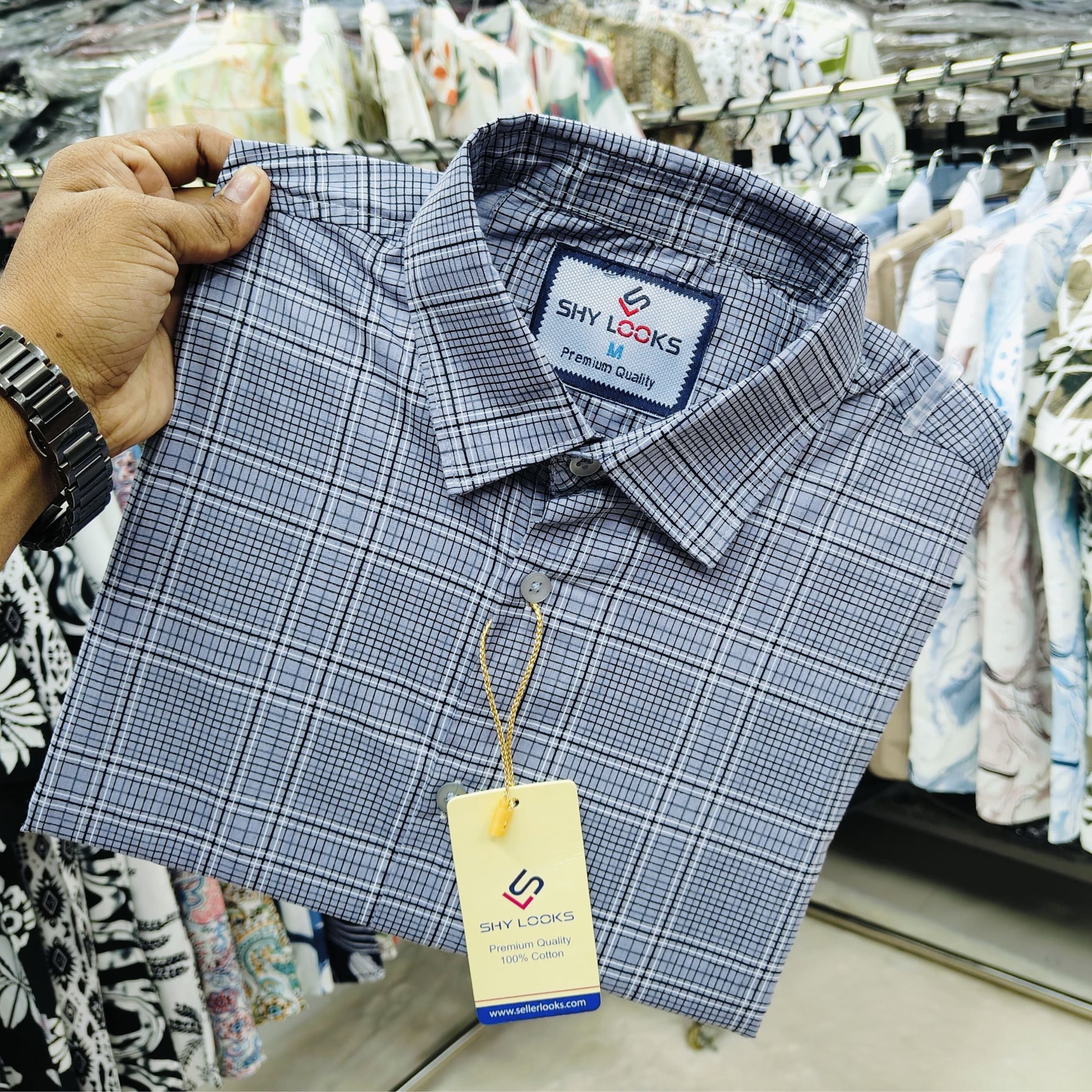 🤍💖 Pure Cotton full Sleeve Check Shirt for Men's 🤍💖