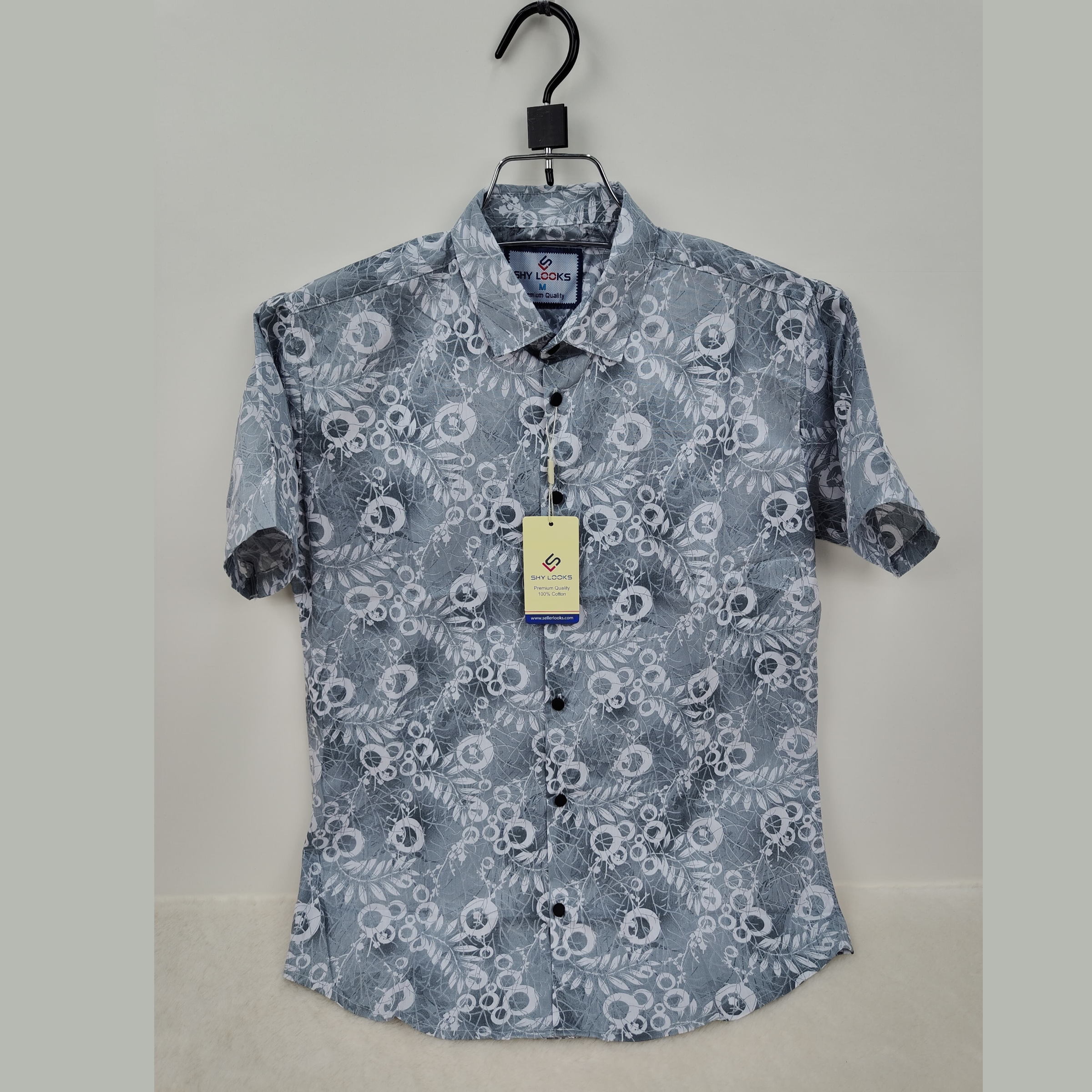 🤍💖 Pure Cotton Half Sleeve Print Shirt for Men's 🤍💖