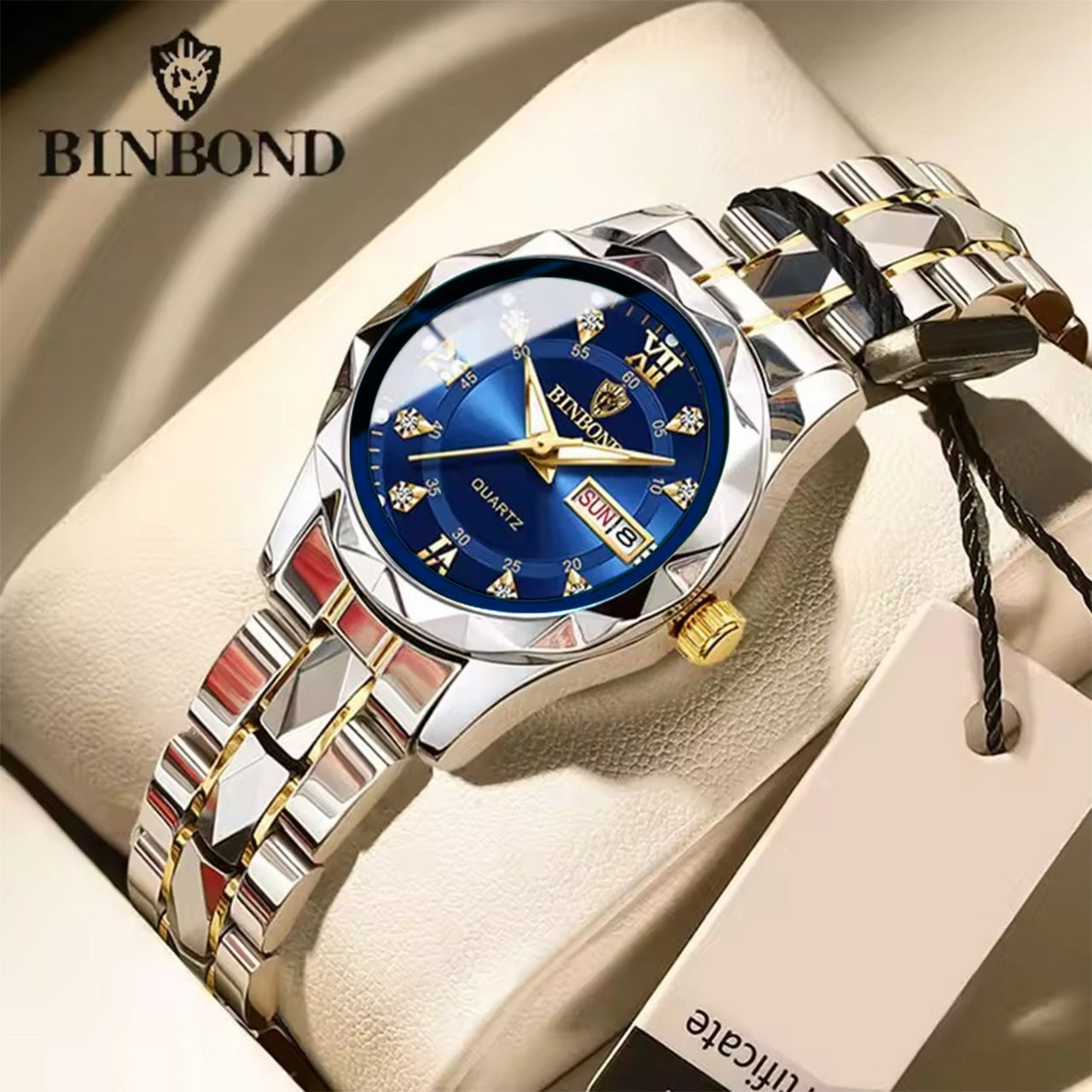 🤍💖 BINBOND Top Brand Luxury Fashion Business Womens Watches 30M Week Date Clock Sport Quartz Womens Wristwatch 🤍💖