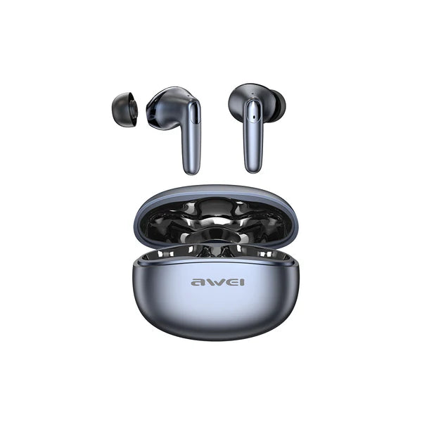 Awei T90 2 in 1 ENC Wireless Bluetooth Earbuds With Mic Noise Reduction Headphones