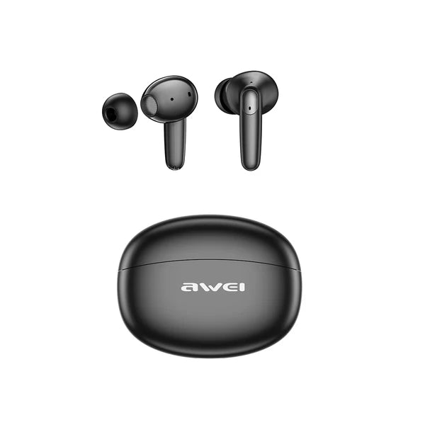 Awei T90 2 in 1 ENC Wireless Bluetooth Earbuds With Mic Noise Reduction Headphones
