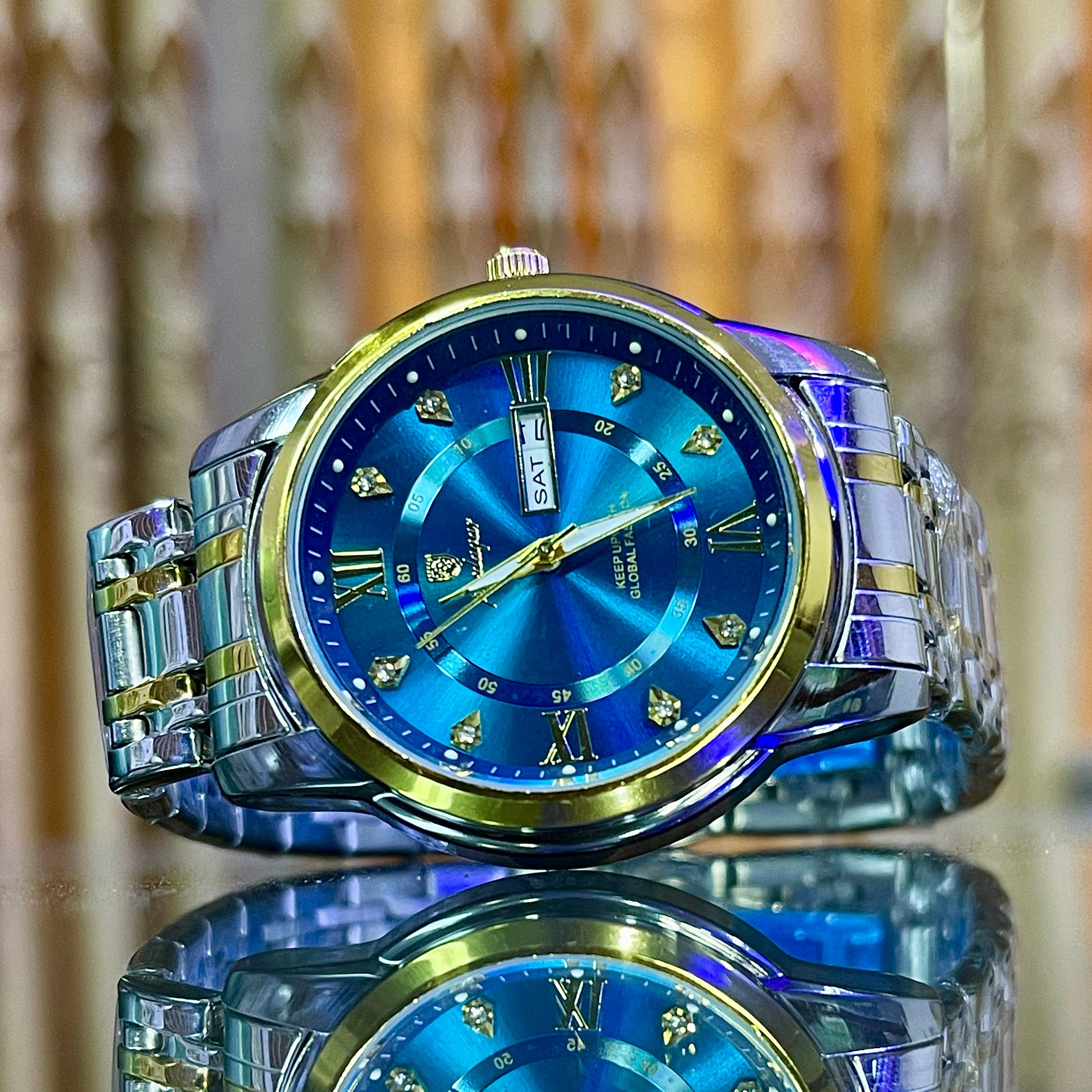 🤍💖 POEDAGAR Fashion Quartz Watch for Men - blue 🤍💖