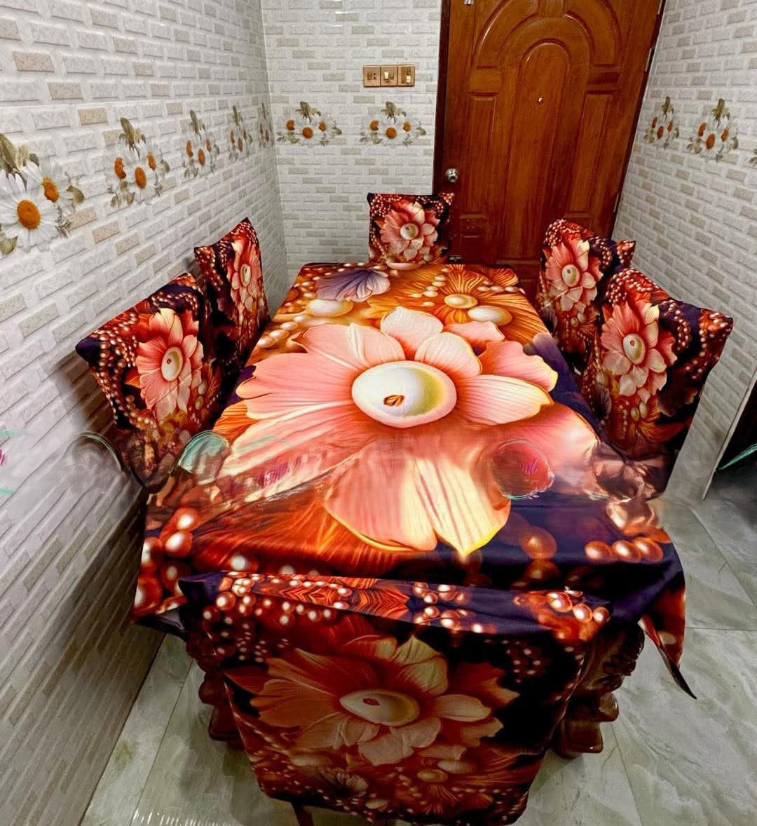 🤍💖 China Premium 3D Print Table Cloth Set 🤍💖
