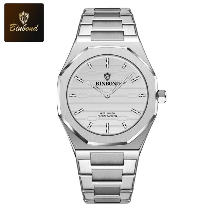 🤍💖 BINBOND 818 Stainless Steel Quartz Fashionable Premium Watch 🤍💖