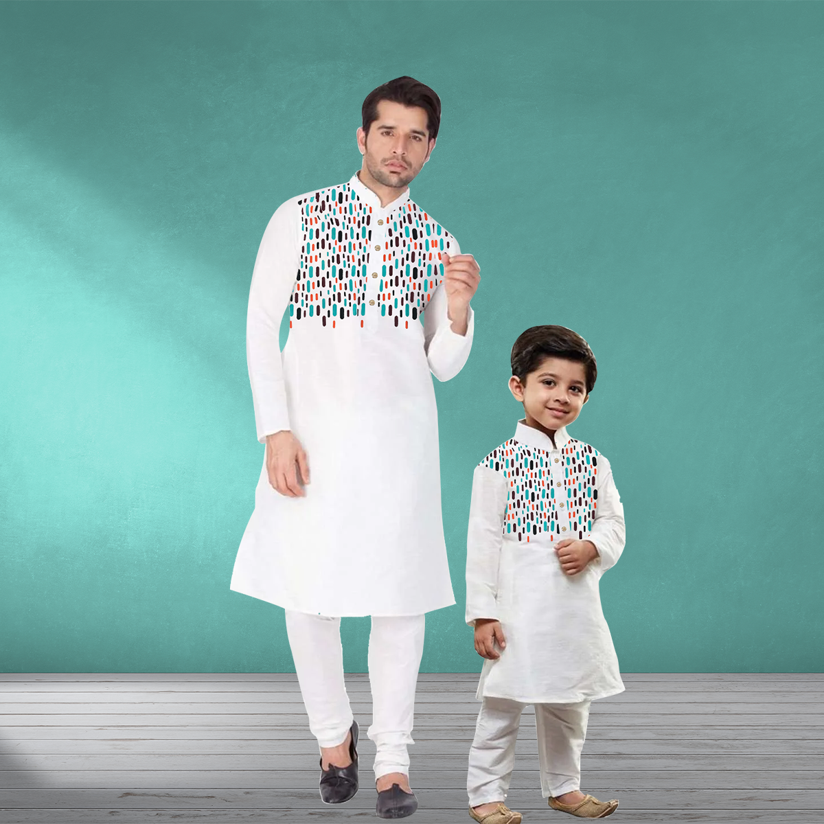 🤍💖 Father & Son Matching Panjabi Set 🤍💖
