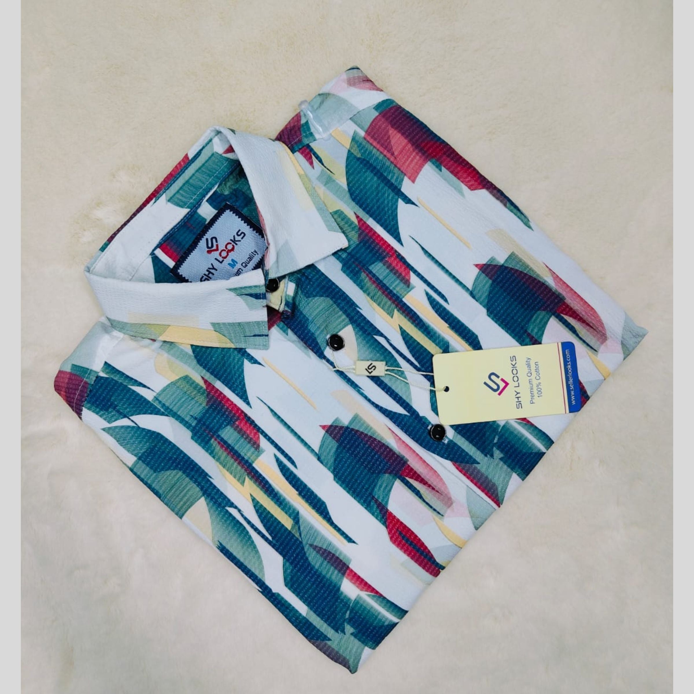 🤍💖 Premium Pop-Corn Half Sleeve Shirt For Men's 🤍💖