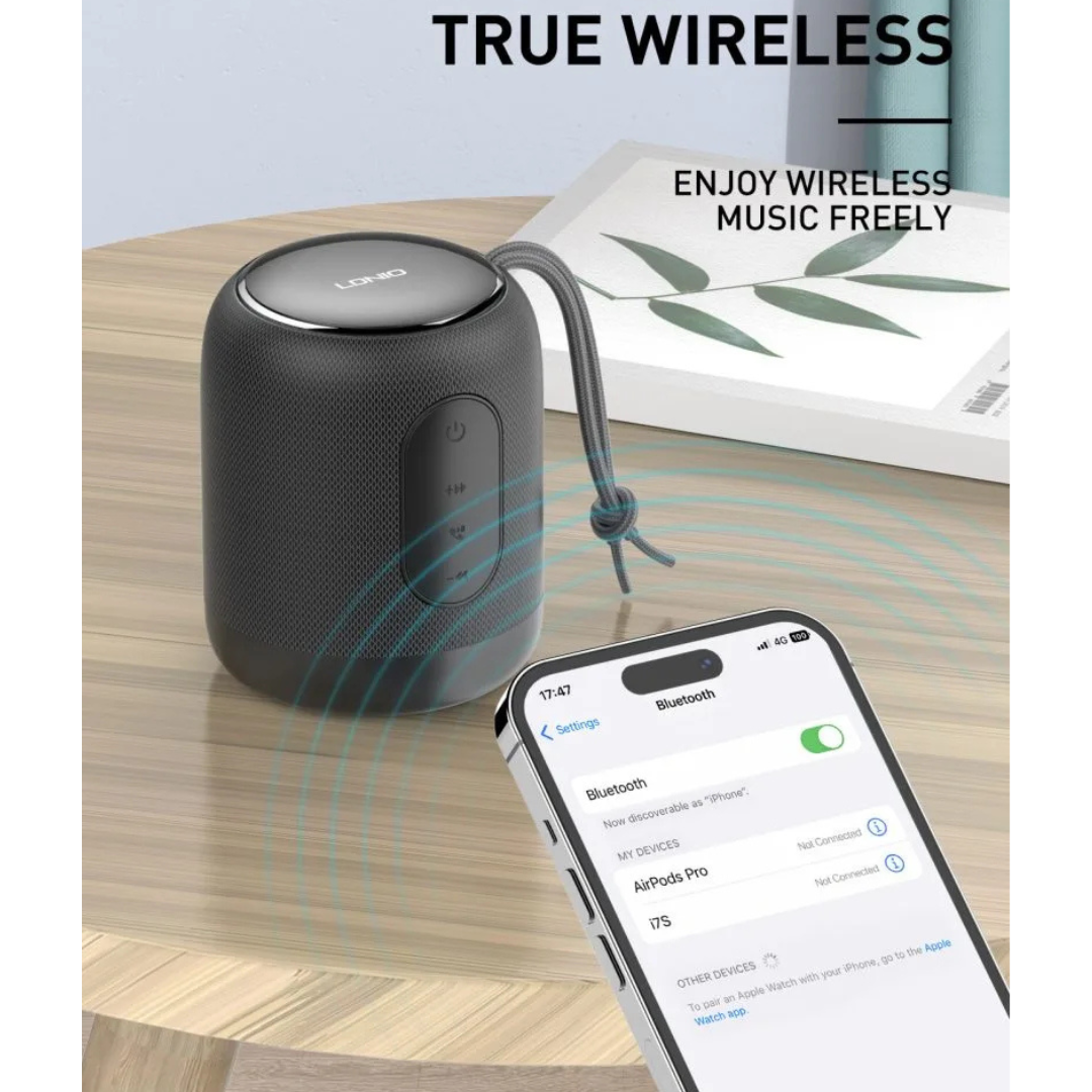 🤍💖 LDNIO Bluetooth Speaker BTS12 – Black Color 🤍💖