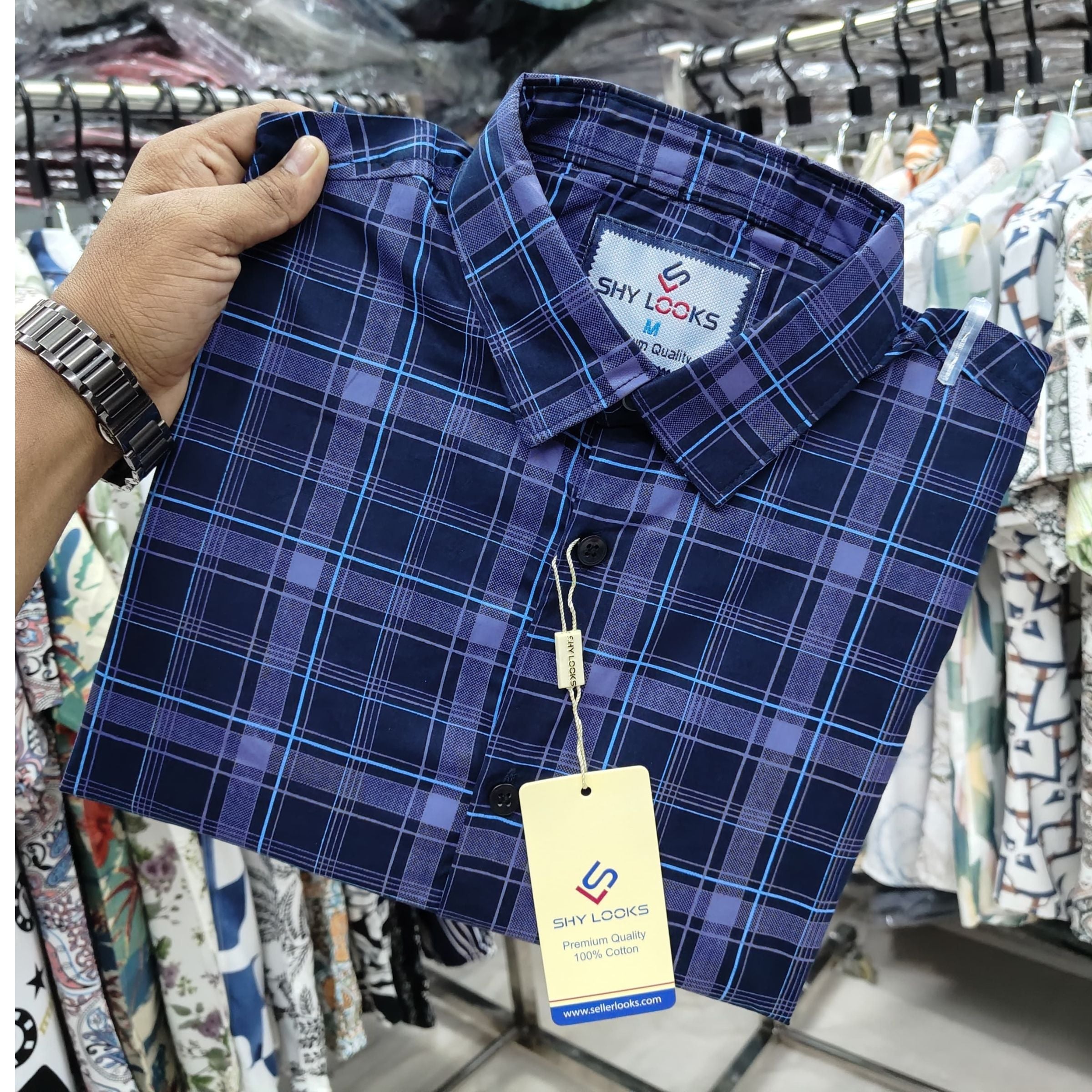 🤍💖 Pure Cotton full Sleeve Check Shirt for Men's 🤍💖