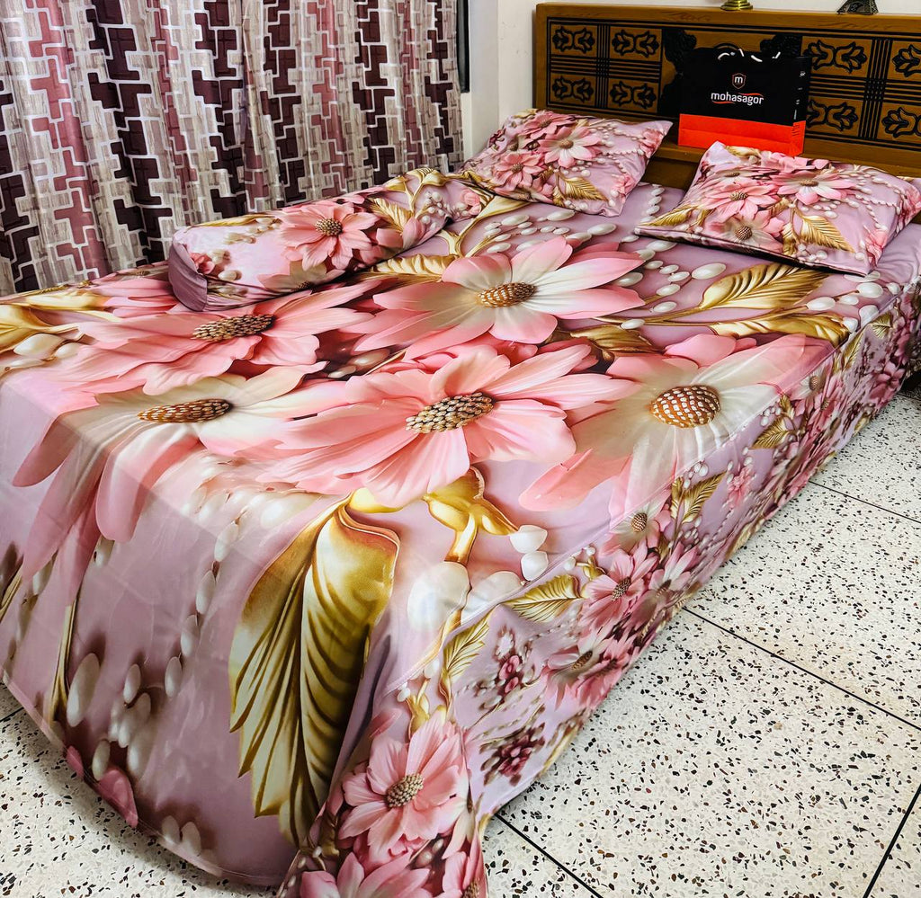 🤍💖 China Premium 3D Design Bed Sheet 🤍💖