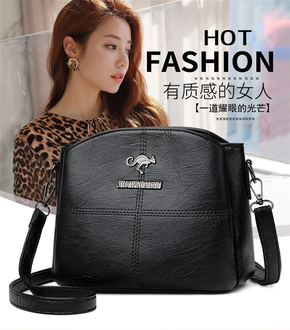 🤍💖 3 Layers Luxury Messenger Crossbody Bags (Black) 🤍💖
