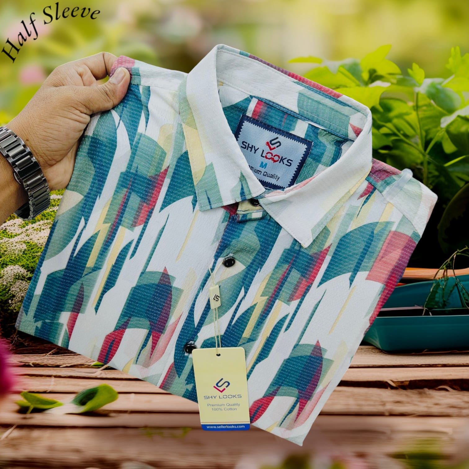 🤍💖 Premium Pop-Corn Half Sleeve Shirt For Men's 🤍💖