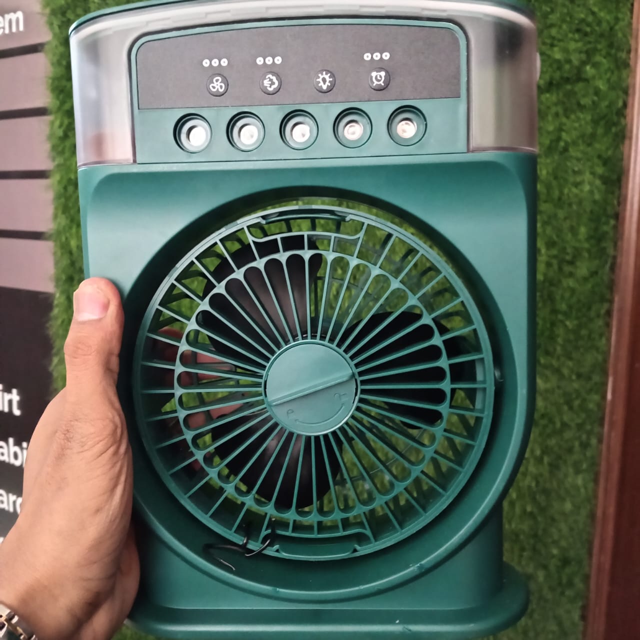 🤍💖 A3 In 1 Air Cooling USB Fan with LED Night Light Water Fan 🤍💖