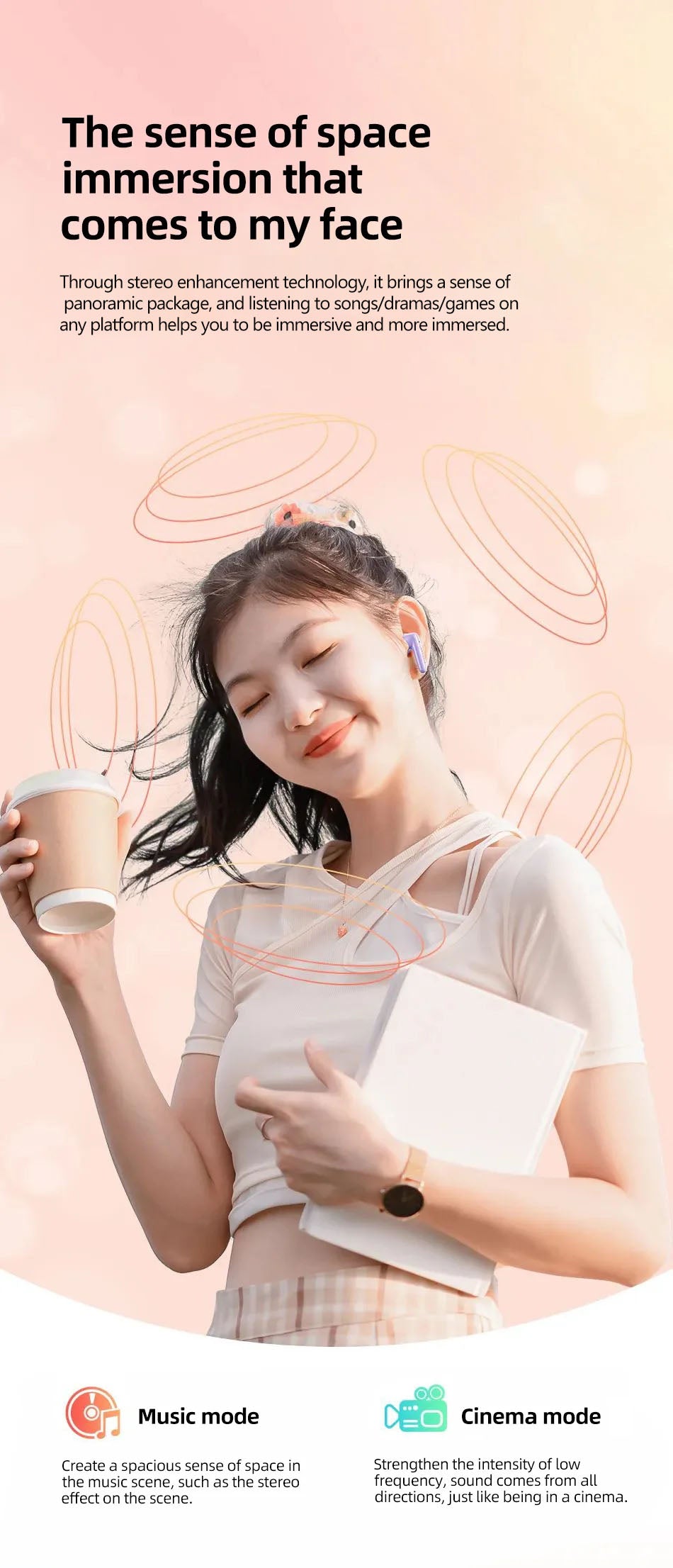 Awei T90 2 in 1 ENC Wireless Bluetooth Earbuds With Mic Noise Reduction Headphones